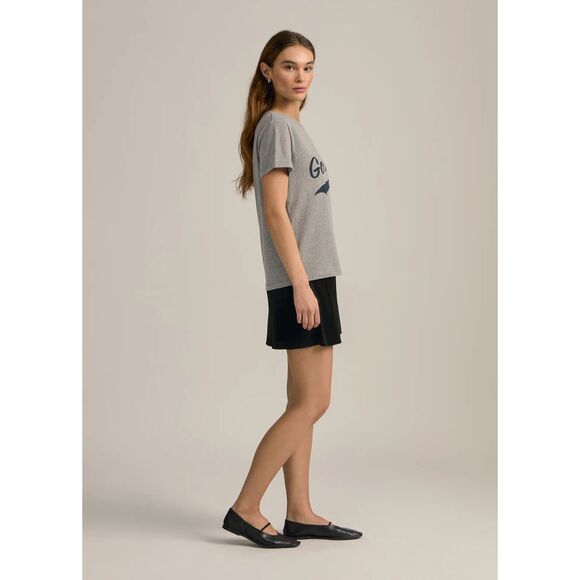 NEW $58 Favorite Daughter "Go Sports" Tee Shirt in Heather Grey/Navy Size Large - Picture 3 of 8